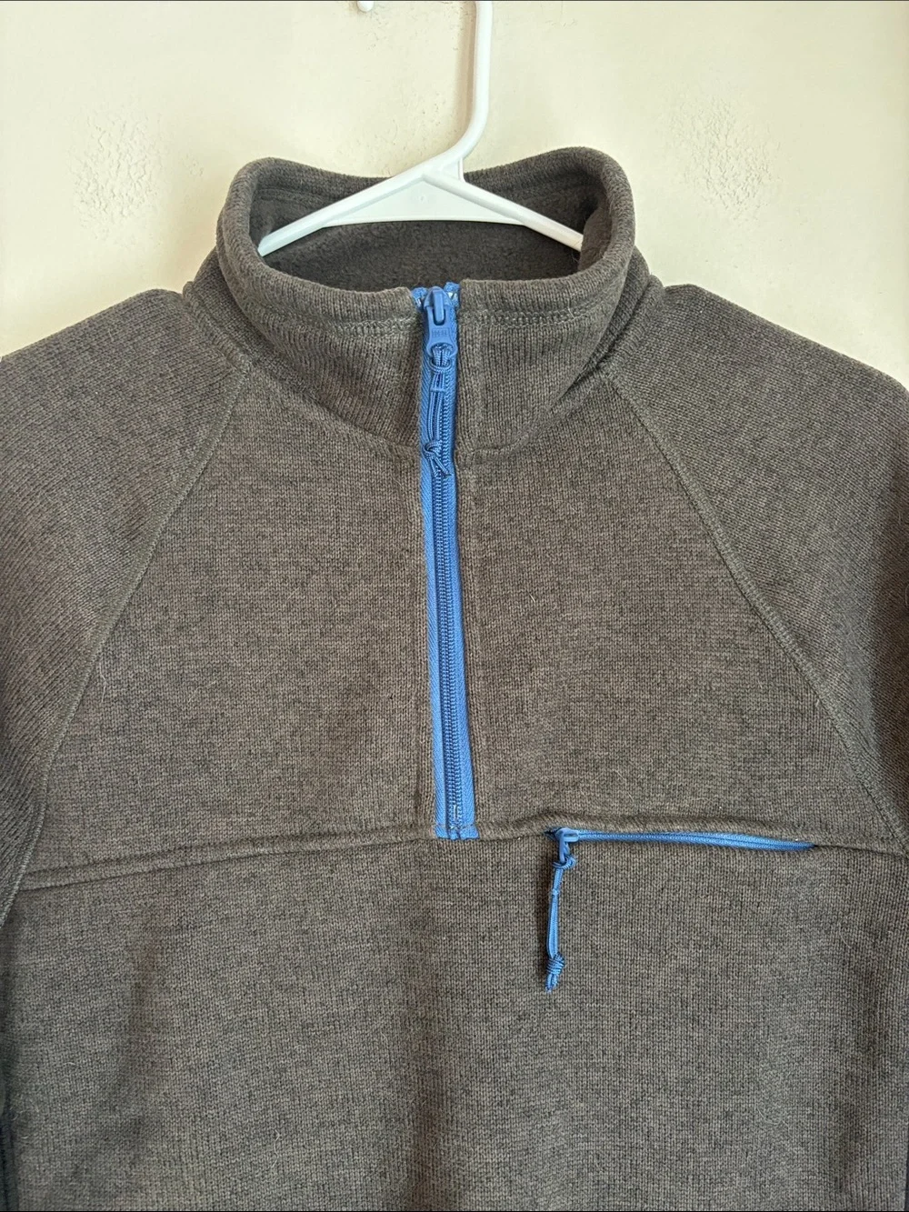 J. Crew Men's Nordic polartec thermal pro Gray Half-Zip Fleece Pullover jacket S